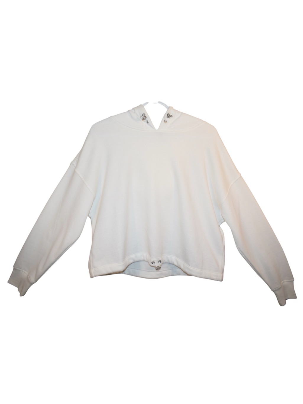 Calvin Klein Women's Crewneck Hooded Sweater In White